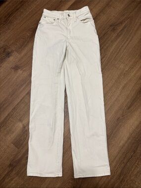 Women’s Madewell High-Rise White The Perfect Vintage Straight-Leg Jean Size 24